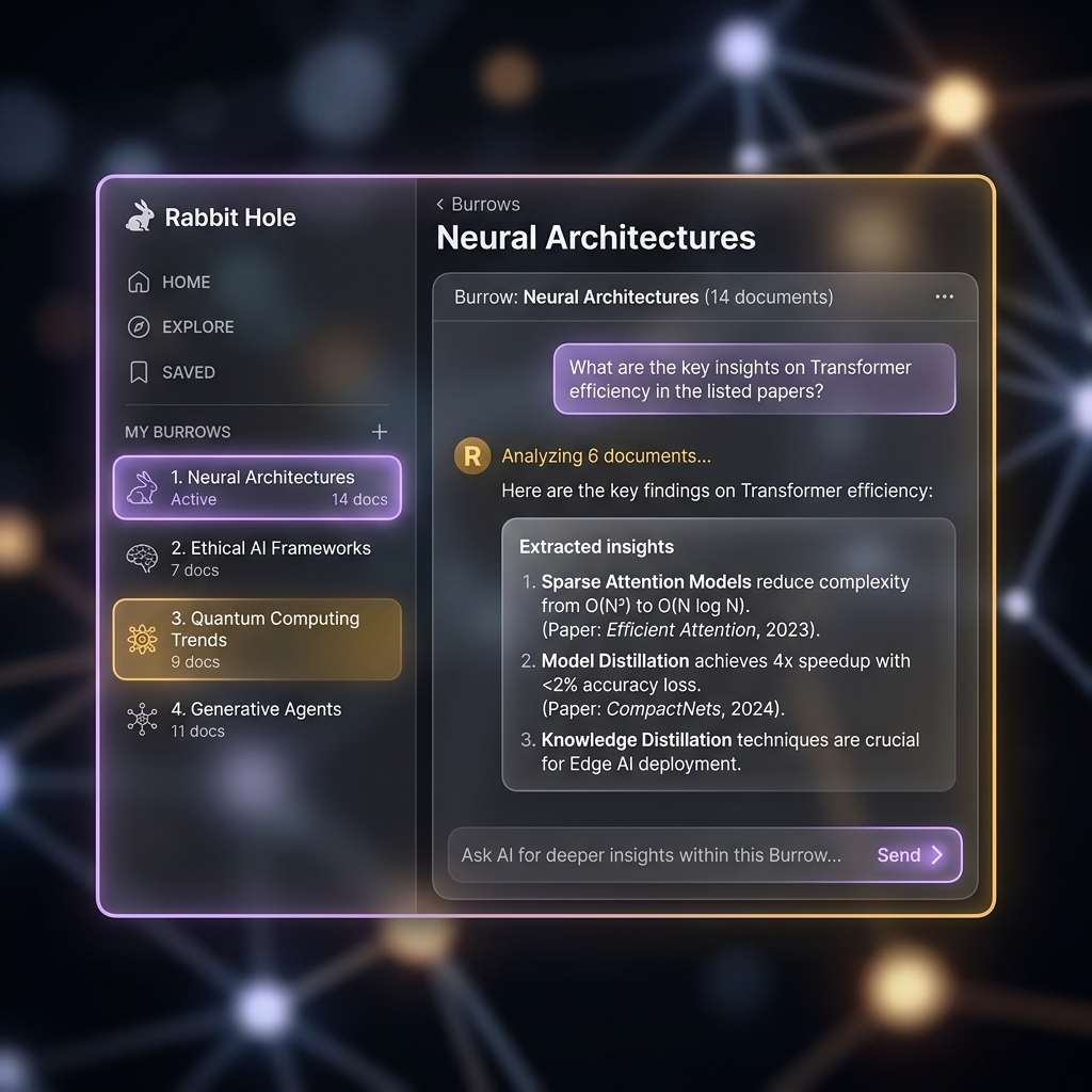 Rabbit Hole Dashboard Mockup